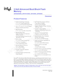 TE28F160B3BD70A Datasheet Copertura