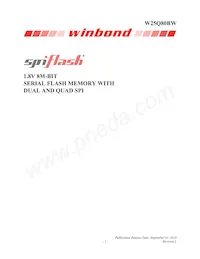 W25Q80BWBYIG TR Datasheet Cover