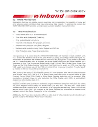 W25X20BVZPIG Datasheet Pagina 10