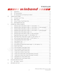 W9825G6JH-6I TR Datasheet Pagina 2