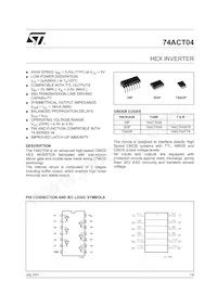 74ACT04MTR Datenblatt Cover