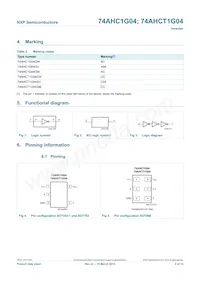 74AHC1G04GW Datasheet Pagina 3