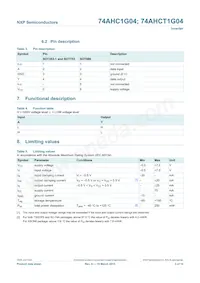 74AHC1G04GW數據表 頁面 4