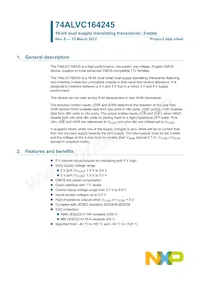 74ALVC164245DGG Datasheet Pagina 2