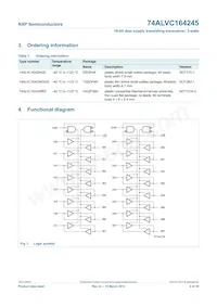 74ALVC164245DGG Datasheet Pagina 3