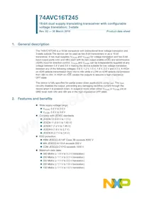 74AVC16T245BQ Datasheet Copertura