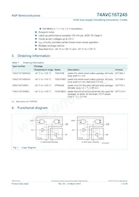 74AVC16T245BQ Datasheet Pagina 2