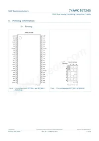 74AVC16T245BQ Datasheet Pagina 4