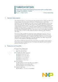 74AVCH16T245DGV:11 Datasheet Pagina 2