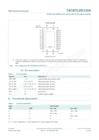 74CBTLVD3384DK數據表 頁面 5