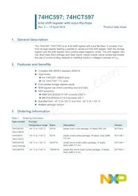 74HC597N Datasheet Copertura