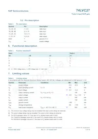 74LVC27BQ Datasheet Page 3