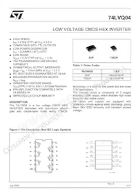 74LVQ04TTR數據表 封面