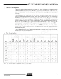 AT17LV040-10BJI Datasheet Page 7