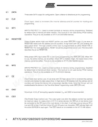 AT17LV040-10BJI Datasheet Pagina 8