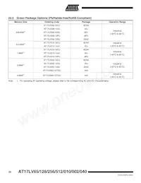 AT17LV040-10BJI Datasheet Pagina 20