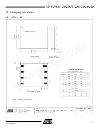 AT17LV040-10BJI Datasheet Pagina 21