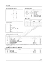 HCF4012M013TR Datasheet Pagina 2