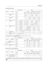 M74HC02TTR Datasheet Page 3