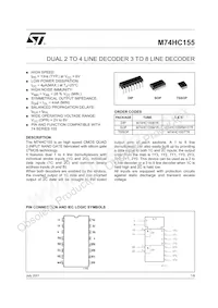 M74HC155RM13TR Datenblatt Cover