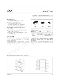 M74HCT02B1R Datenblatt Cover