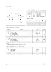 M74HCT02B1R Datenblatt Seite 2