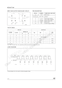 M74HCT164RM13TR Datasheet Page 2