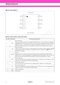 MB85RS64VPNF-G-JNERE1 Datenblatt Seite 2