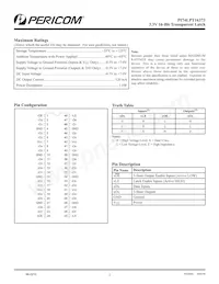 PI74LPT16373AV Datasheet Page 2