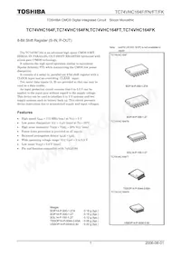 TC74VHC164FTELM Datasheet Cover