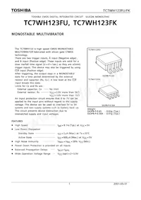 TC7WH123FUTE12LF Datasheet Cover