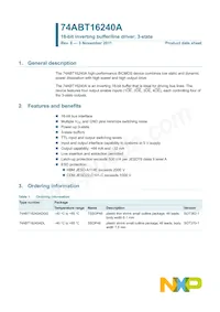 74ABT16240ADGG Datasheet Page 2