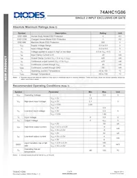 74AHC1G86W5-7 Datasheet Page 3