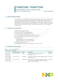 74AHC240PW Datasheet Copertura