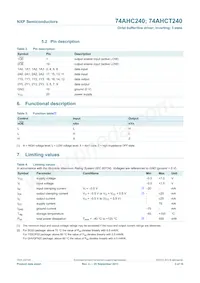 74AHC240PW Datasheet Pagina 3