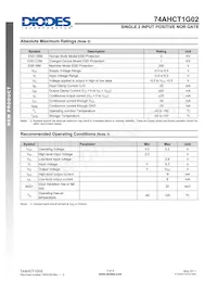 74AHCT1G02SE-7 Datasheet Pagina 3