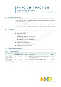 74AHCT1G86GW Datasheet Copertura