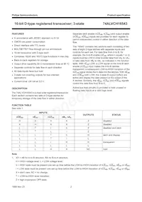 74ALVCH16543DGG:11 Datasheet Page 3