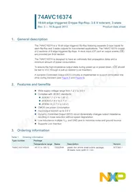 74AVC16374DGG Datasheet Pagina 2