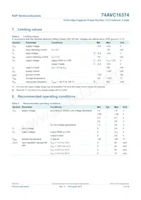 74AVC16374DGG數據表 頁面 6