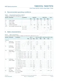 74HC574N Datasheet Page 5