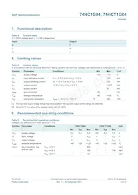 74HCT1G04GW Datasheet Page 4