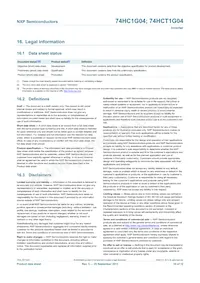 74HCT1G04GW Datasheet Page 11