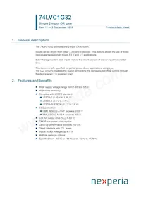 74LVC1G32GW Datasheet Copertura