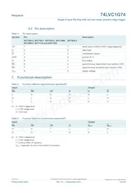 74LVC1G74GD/S470 Datasheet Pagina 5