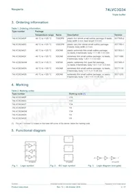 74LVC3G34GD/S470 Datasheet Pagina 2