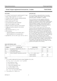 74LVC543ABQ Datasheet Pagina 2