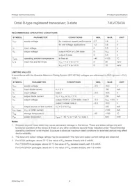 74LVC543ABQ Datasheet Pagina 6