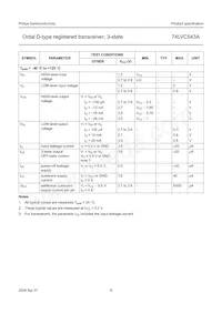 74LVC543ABQ數據表 頁面 8