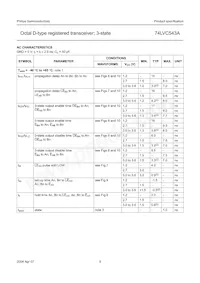 74LVC543ABQ Datasheet Pagina 9